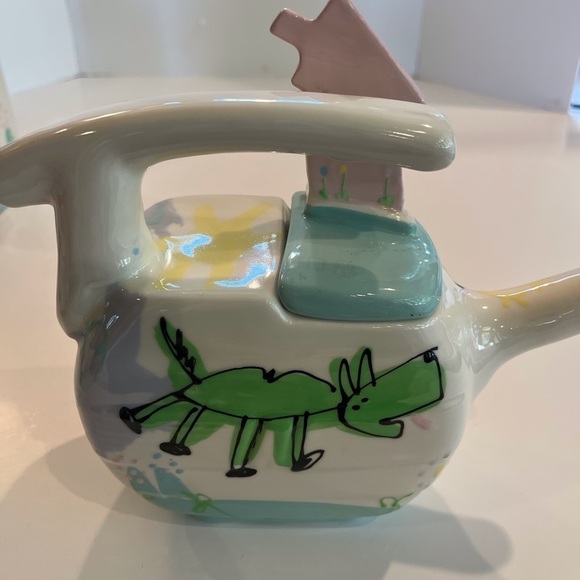 Handmade Pottery - “Time” For Tea. Clock, Teapot and 4 Cups - Picture 8 of 16